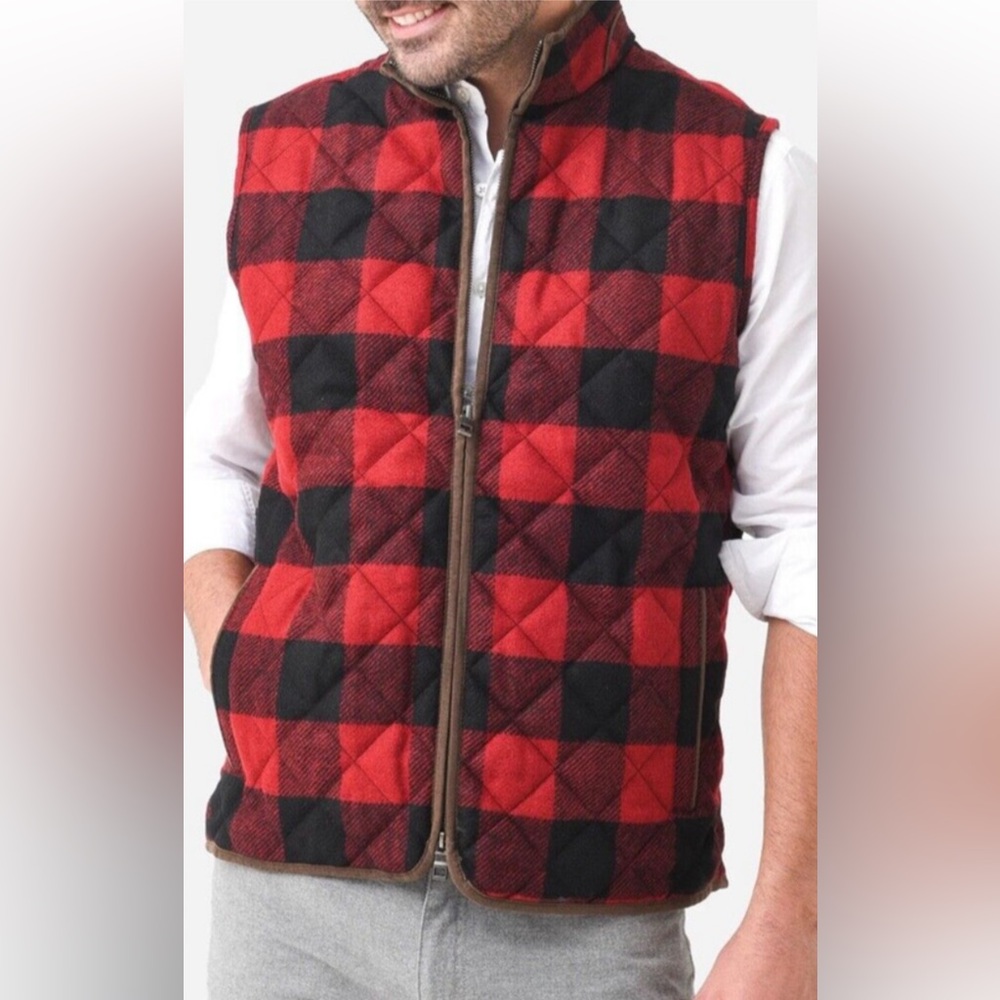 Peter Millar Crown Shetland Wool Quilted Vest/Golf Travel Vest size L NWT